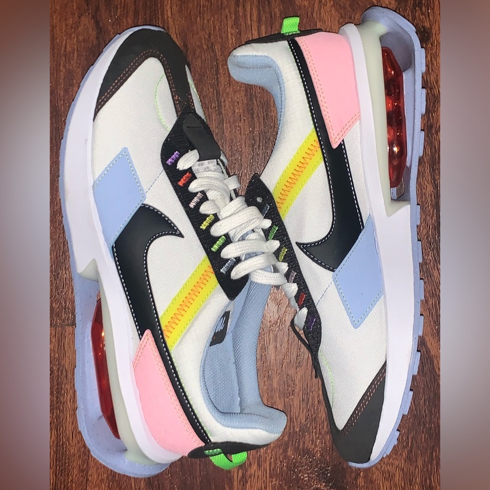 Nike Men’s Multicolor Low-Top Sneakers - Black, White, Pink, Blue, Yellow, Green